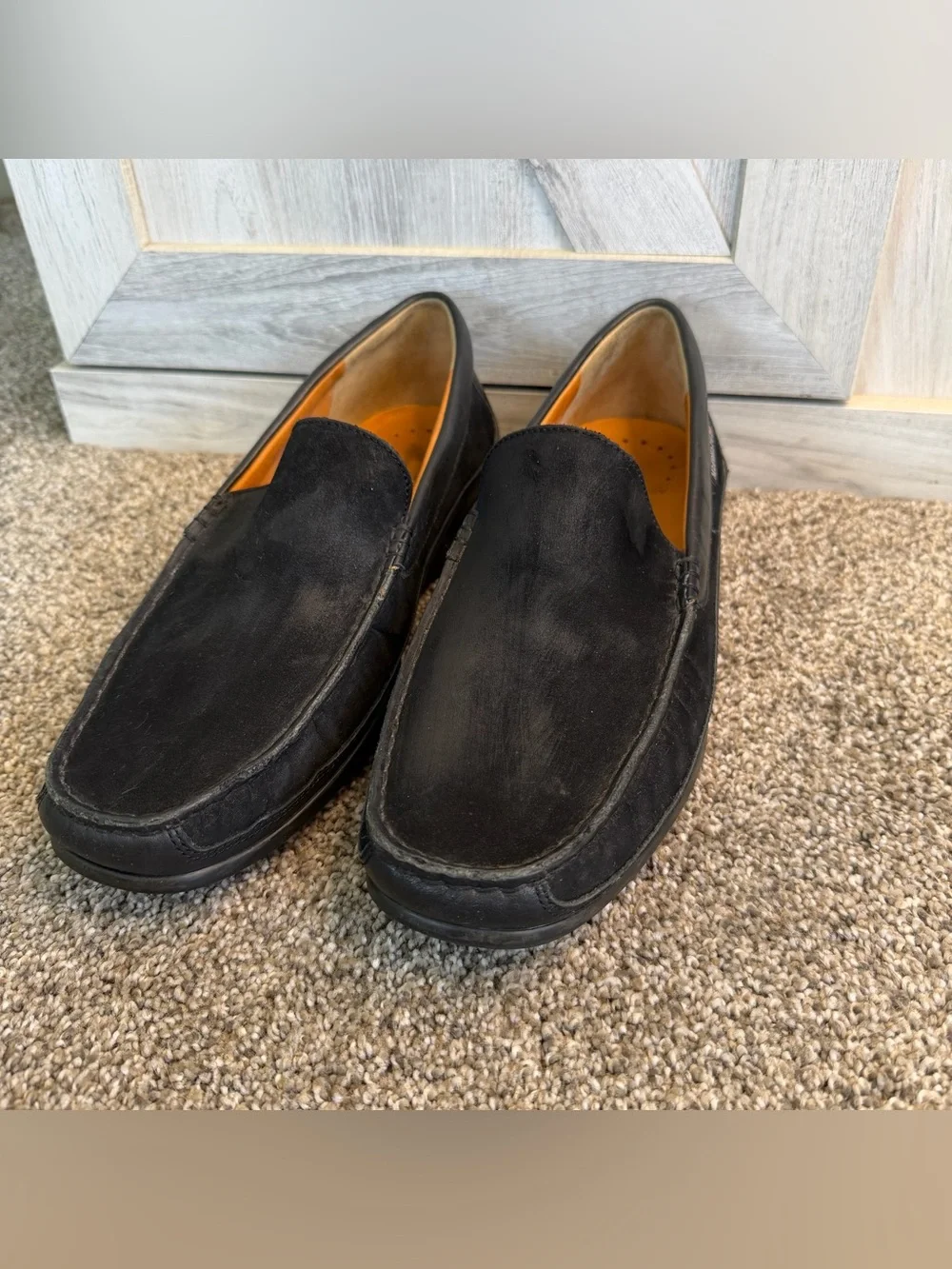 Mephisto Baduard loafers, slip-on with a black suede and nubuck upper 9.5